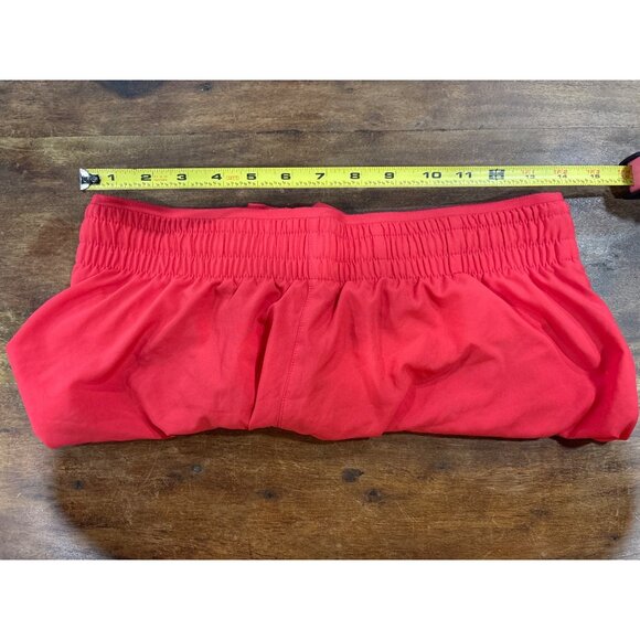 Fabletics Red Athletic Running Shorts Inner Liner S Womens Lightweight - Picture 8 of 9